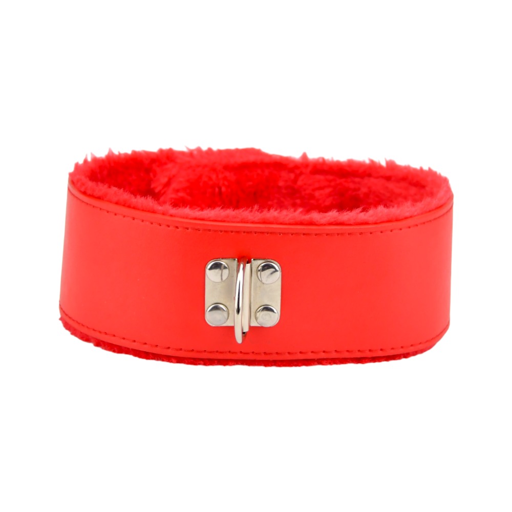 Bound to Please Furry Collar with Leash Red - Image 4