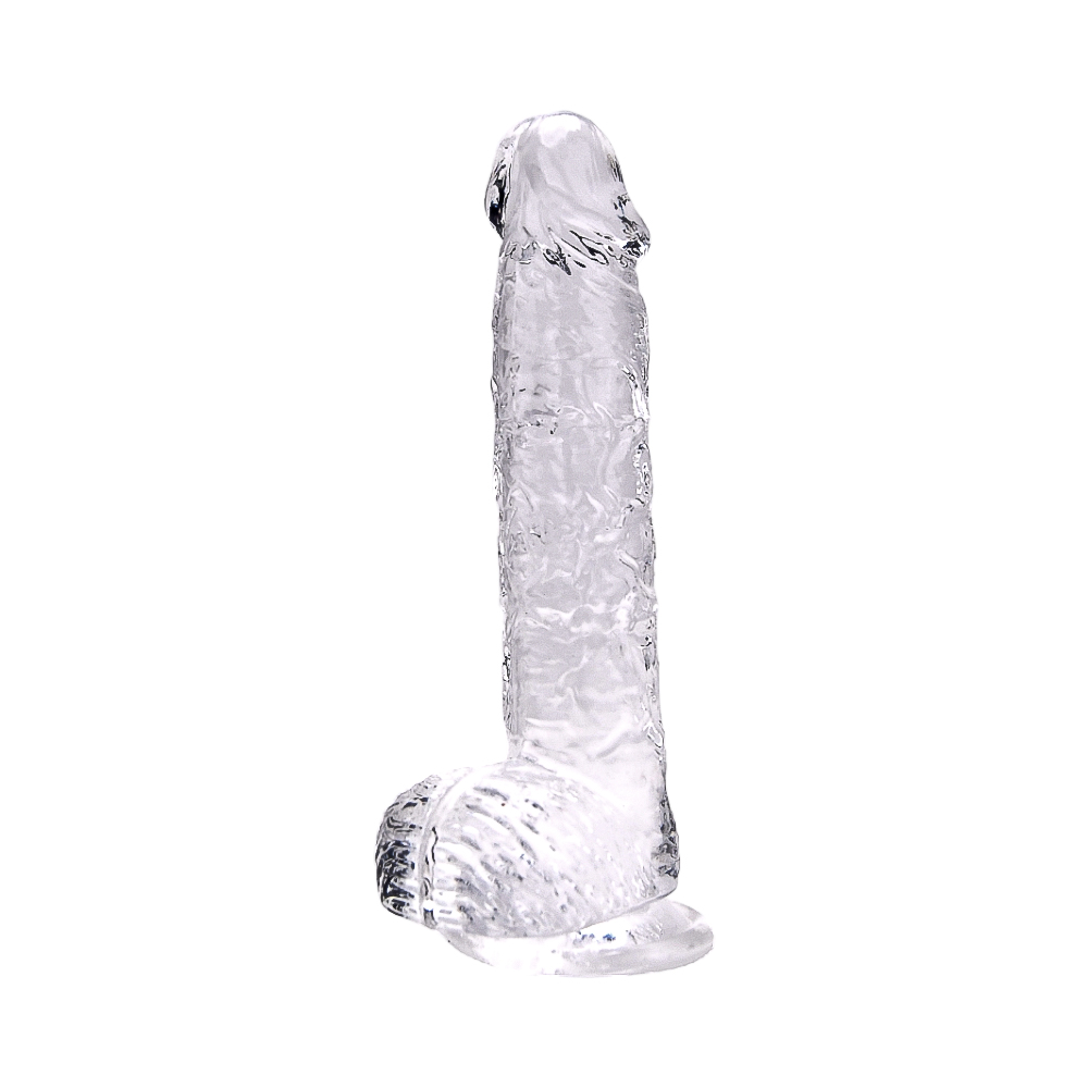 Loving Joy 9 Inch Dildo with Balls Clear - Image 2
