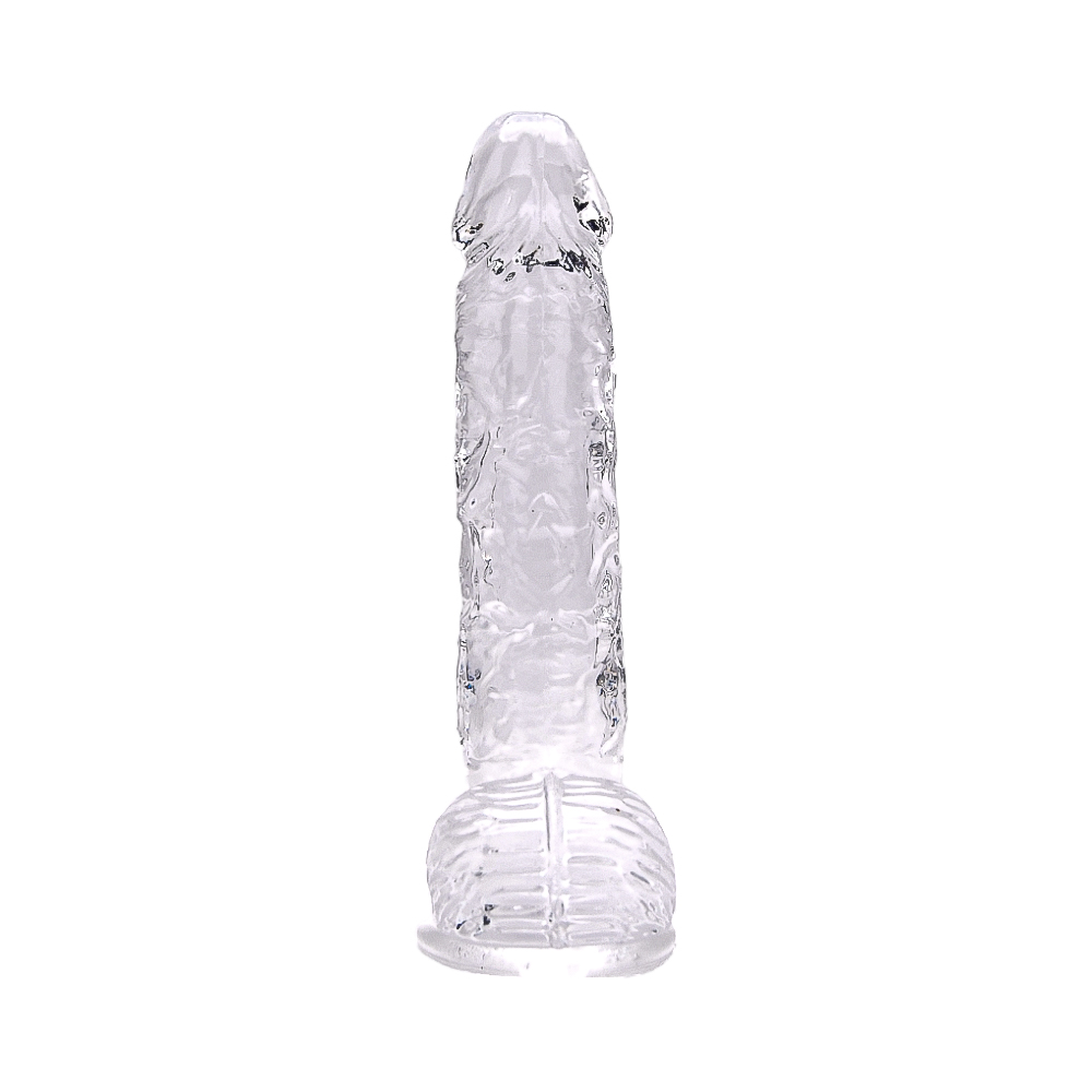Loving Joy 9 Inch Dildo with Balls Clear - Image 5