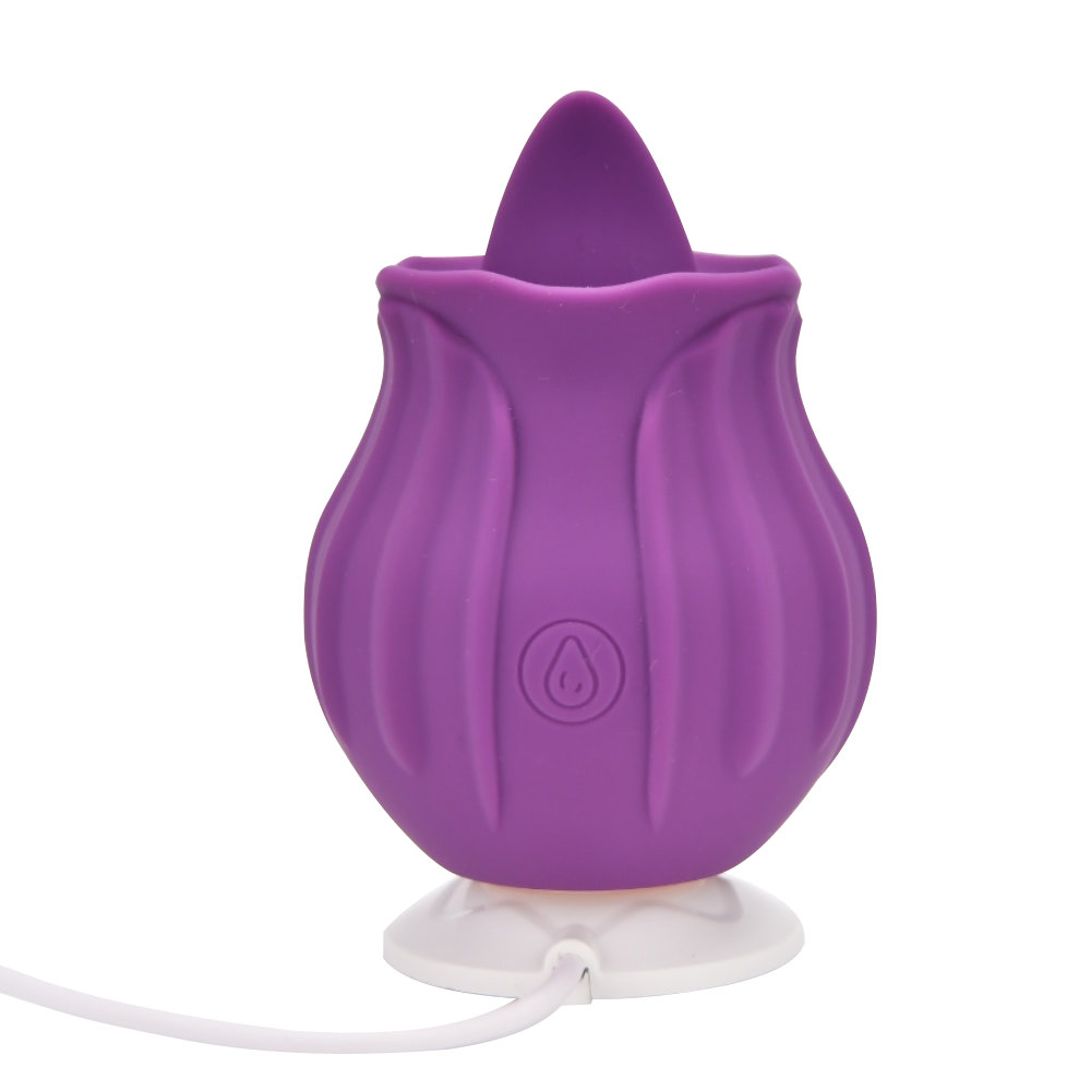 Loving Joy Rose Licking Clitoral Vibrator Purple - Image 5