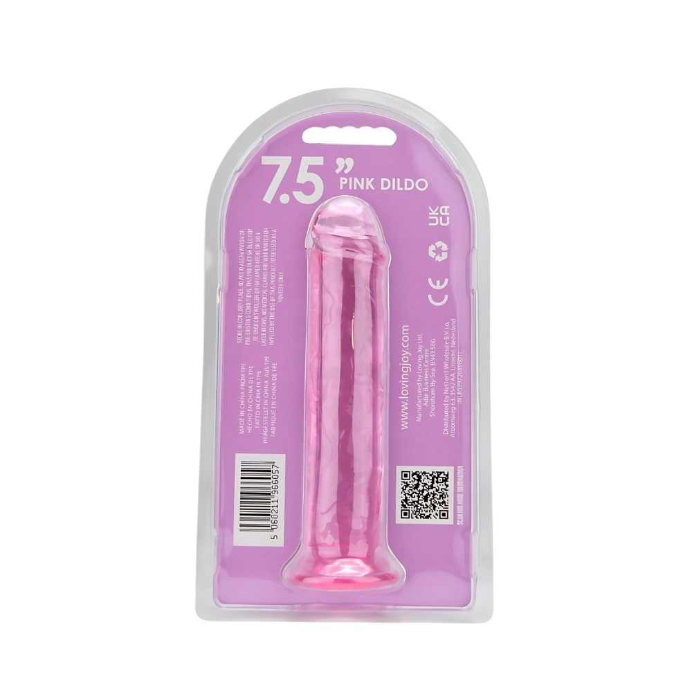 Loving Joy 7.5 Inch Suction Cup Dildo Pink - Image 6