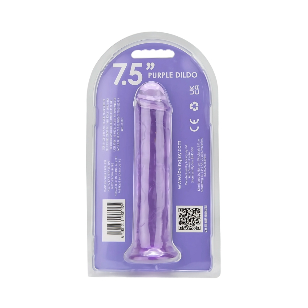 Loving Joy 7.5 Inch Suction Cup Dildo Purple - Image 7