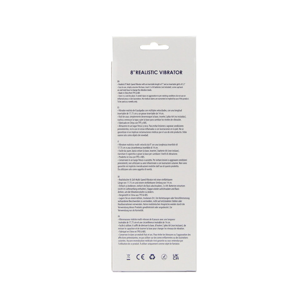Loving Joy 8 inch Realistic Vibrator Brown - Image 9