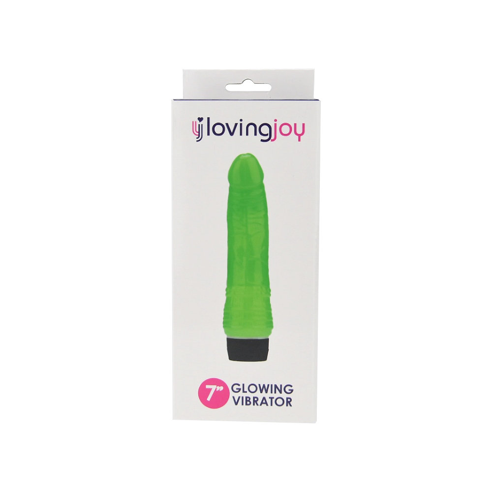 Loving Joy 7 inch Realistic Vibrator Glow in the Dark - Image 6