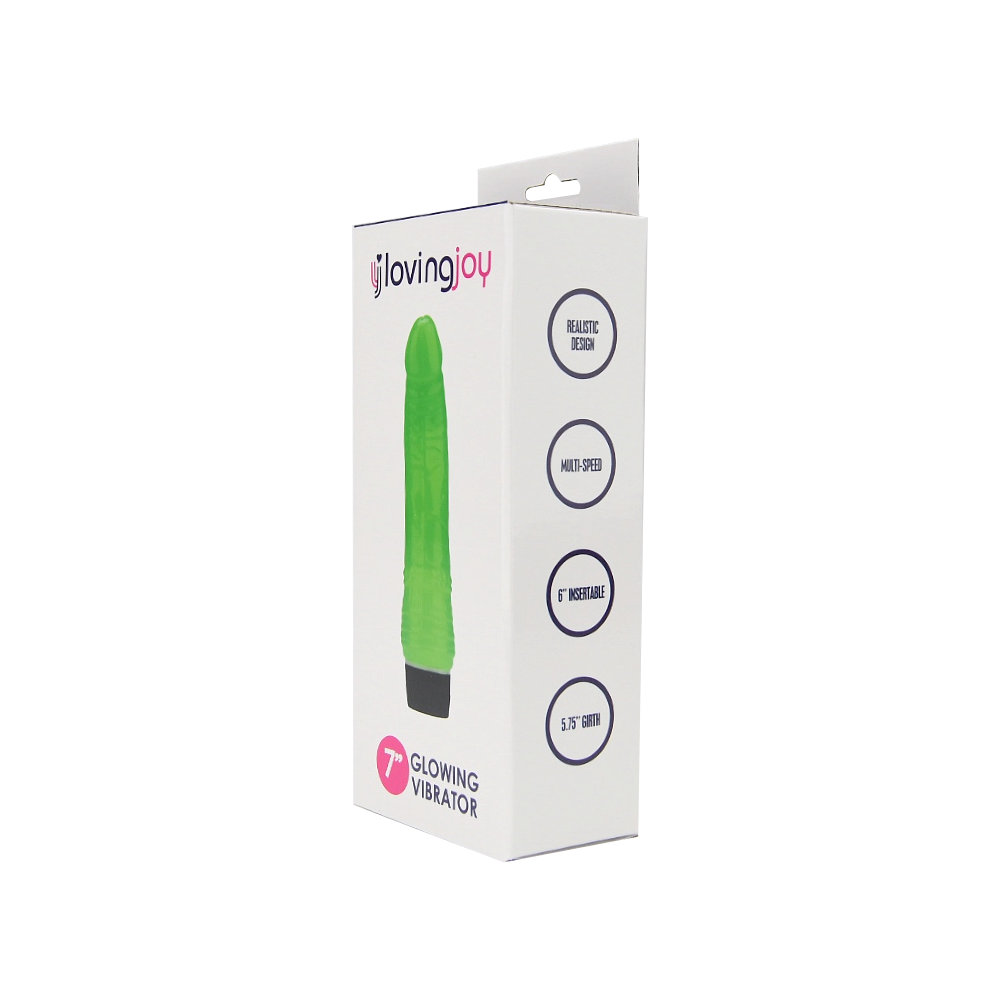 Loving Joy 7 inch Realistic Vibrator Glow in the Dark - Image 7