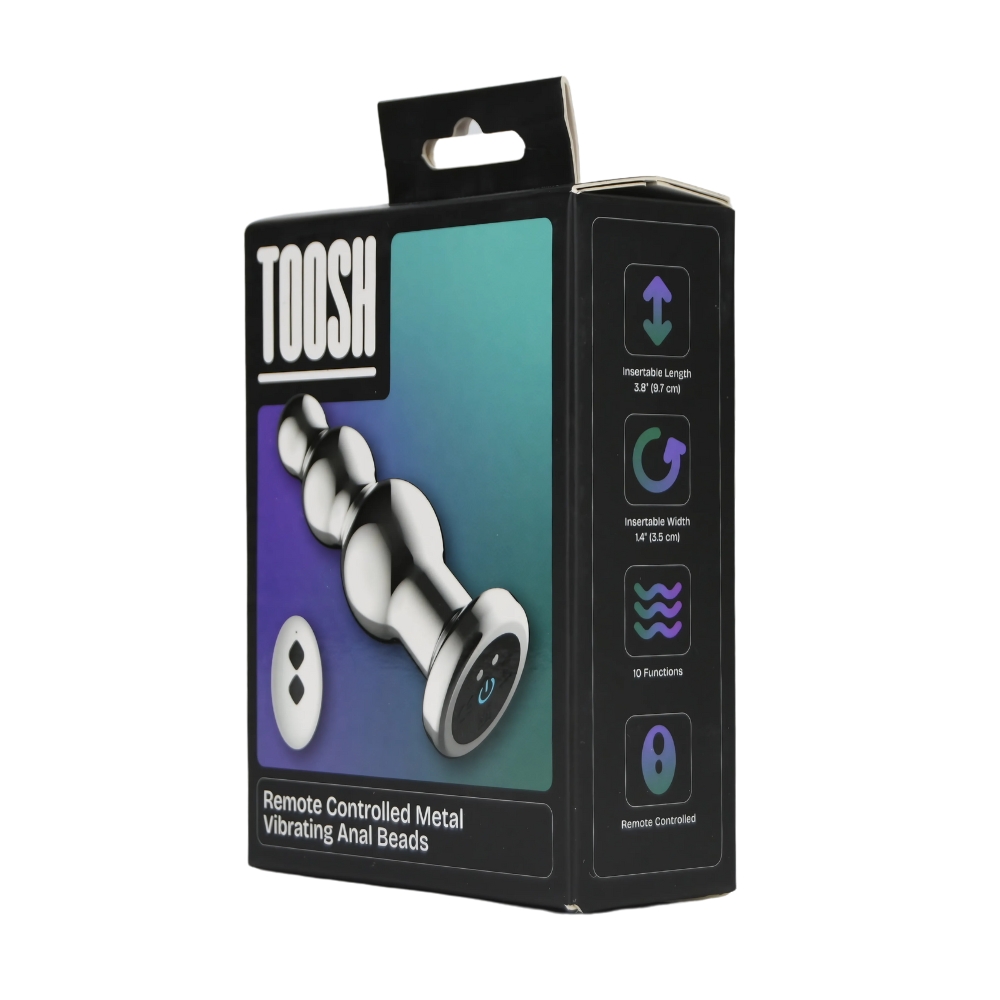 Toosh Remote Controlled Metal Vibrating Anal Beads - Image 8