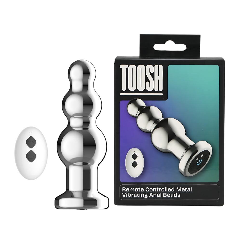 Toosh Remote Controlled Metal Vibrating Anal Beads - Image 9