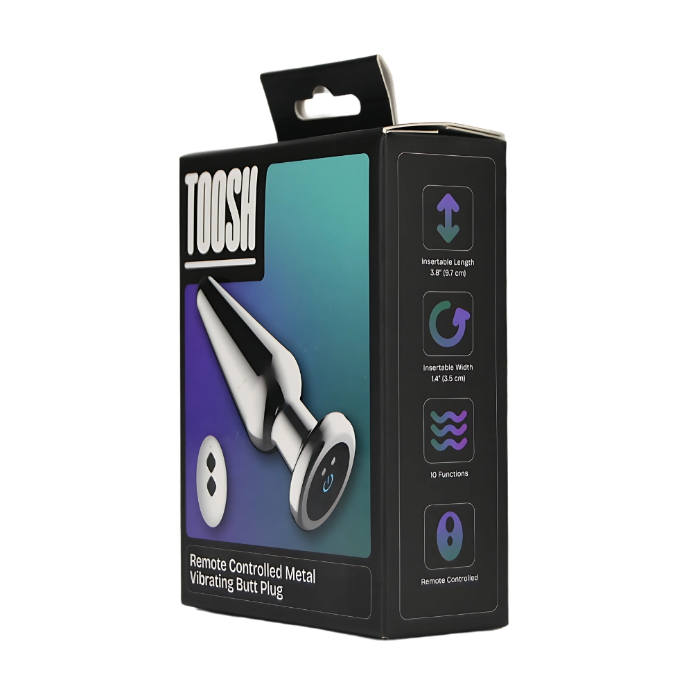 Toosh Remote Controlled Metal Vibrating Butt Plug - Image 7