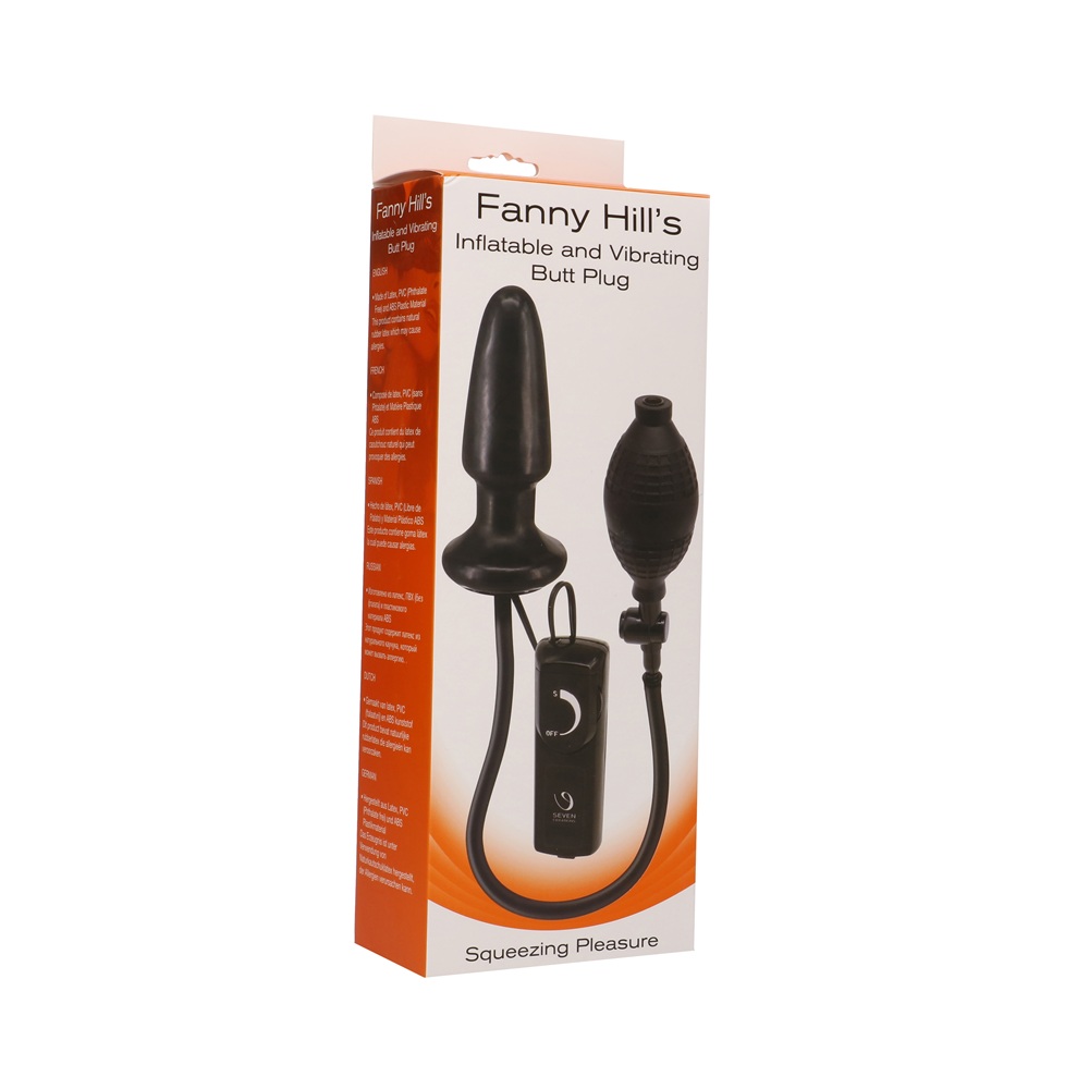 Inflatable Vibrating Butt Plug Black - Image 2