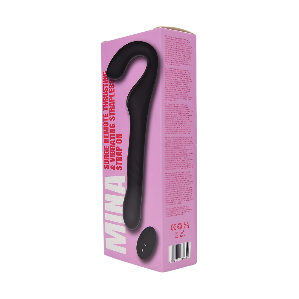 Mina Surge Remote Thrusting & Vibrating Strapless Strap On - Image 15